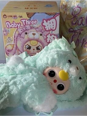 NEW Baby THREE 400% Hugging BEAR Plush
BACKPACK Mint GREEN W/ Boba MOVING Eyes